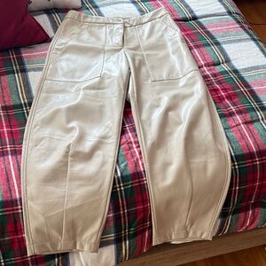 Real Leather Liviana Conti Ankle/Cropped Pants from Italy